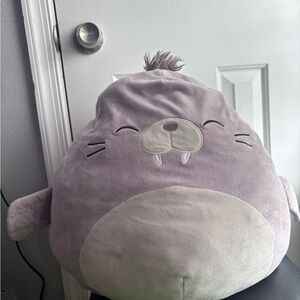 Squishmallows Soft Gray and Cream Plush